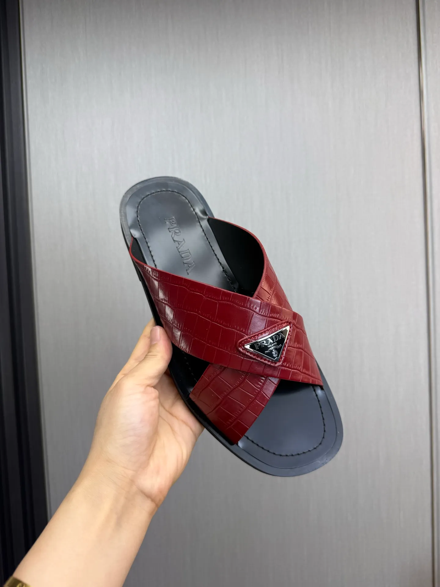 Factory price 340💰 ＰＲＡＤＡPrada - popular men's slippers hot sale 🔥 🩴Official website one to one production 38-45 sizes 45 46 🉑️Customized!